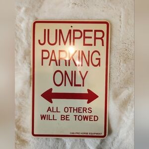Jumper Parking Only Sign